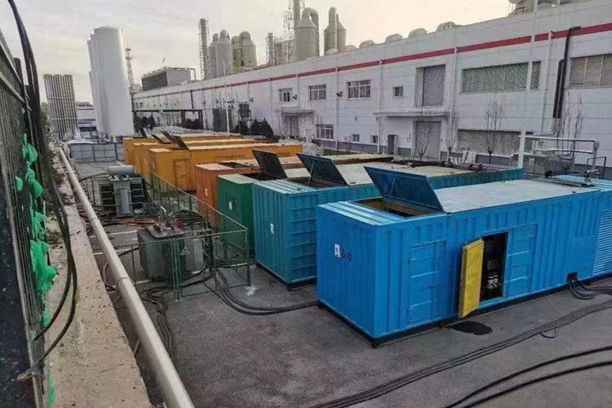 柳河发电机租赁施工现场